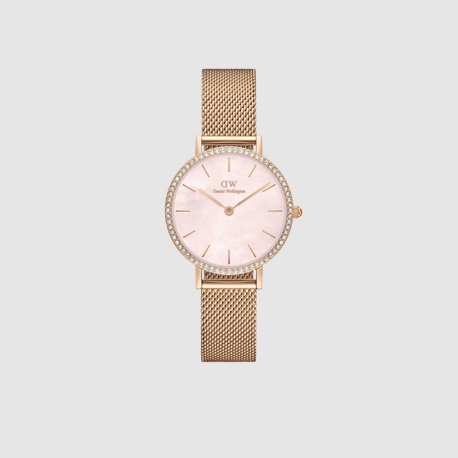 Đồng Hồ Dw Daniel Wallington Petite Lumine Bezel Melrose Pink Mop Nữ Vàng Hồng